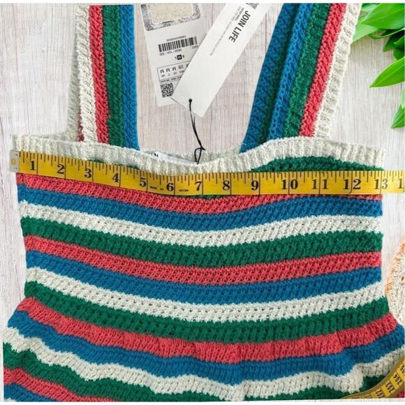 Zara Womens Mini Dress‎ Size M Boho Cottagecore Crochet Y2K Retro 70s NWT - Picture 3 of 6